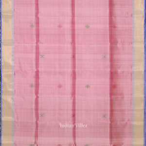 Pink Mulberry Purple Pure Bishnupuri Silk Saree