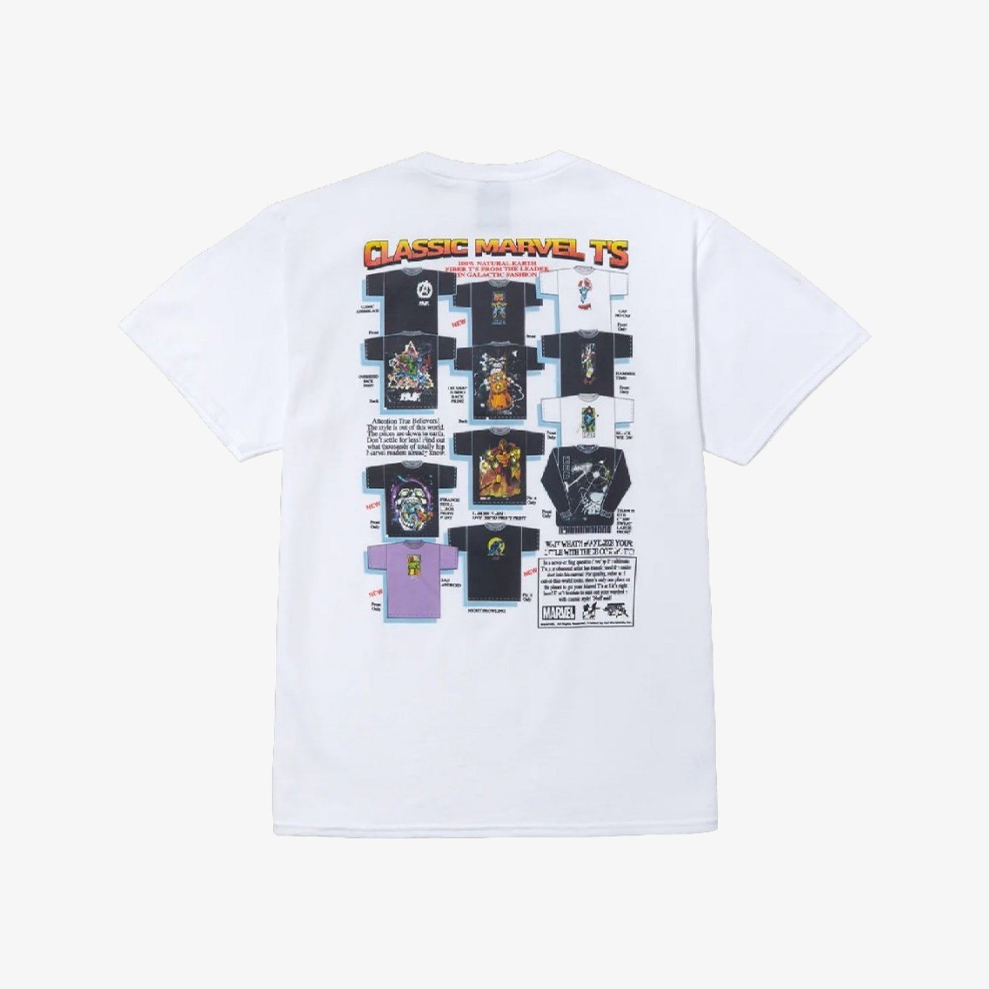 HUF | X AVENGERS GALACTIC TEES T-SHIRT  { WHITE