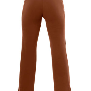 Flaunt Flared High Rise Travel Pants - Potting Soil