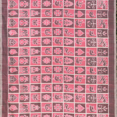 Pink Nabakothi Odisha Ikat Contemporary Designer Saree