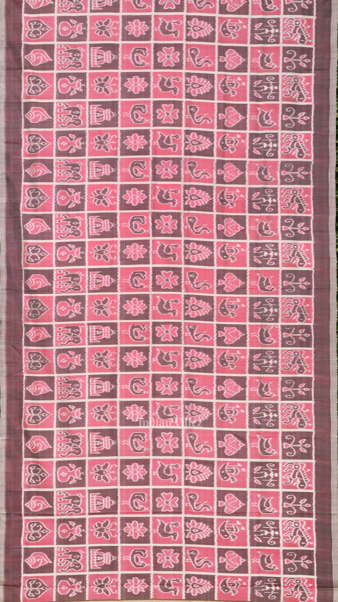 Pink Nabakothi Odisha Ikat Contemporary Designer Saree
