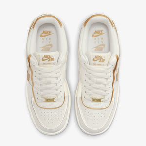 NIKE | WMNS'S AIR FORCE 1 SHADOW { SAIL/METALLIC GOLD-COCONUT MILK