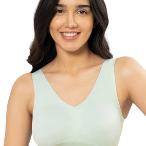 Skins Non Padded Non-Wired V-Neck Cami Bra - Seafoam