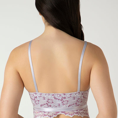 Femme Lace Padded Non-Wired Demi Bra - Thistle