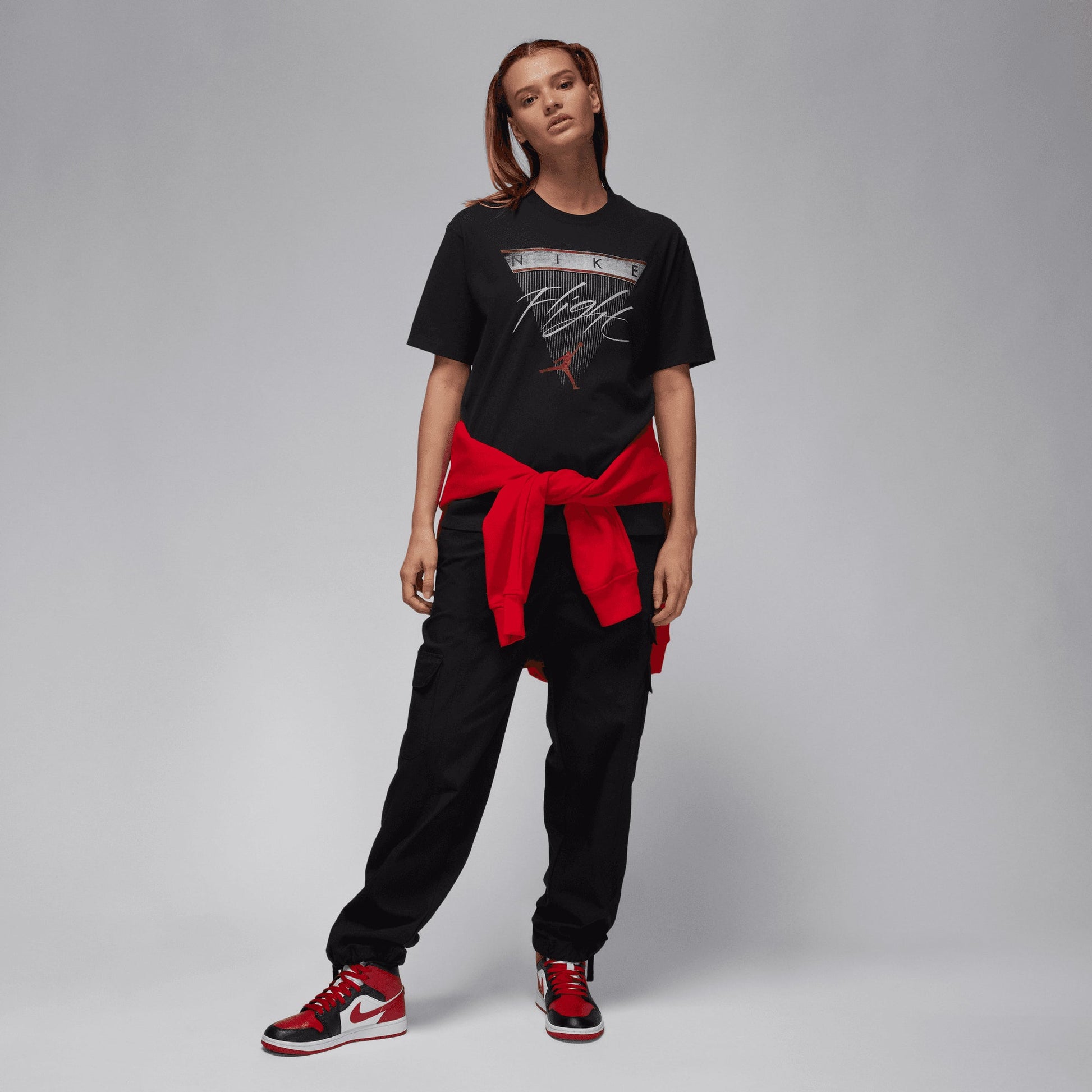 Jordan | FLIGHT HERITAGE GRAPHIC T-SHIRT  { BLACK/GYM RED