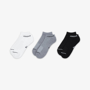 Jordan | EVERYDAY NO-SHOW SOCKS (3 PAIRS) { WHITE/GREY/BLACK