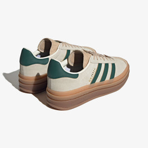 Adidas Originals | GAZELLE  { CREAM WHITE/GREEN/MAGIC BEIGE