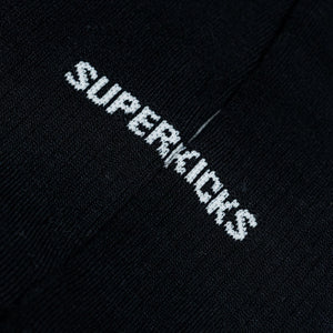 Superkicks | CREW SOCKS  { BLACK/BLACK/BLACK