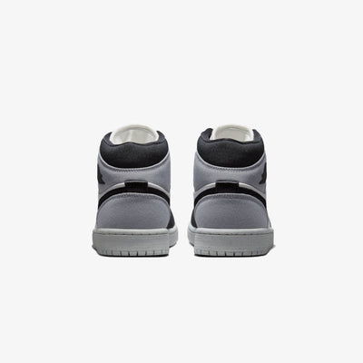 Jordan | AIR JORDAN 1 MID SE  { SAIL/BLACK-LT STEEL GREY