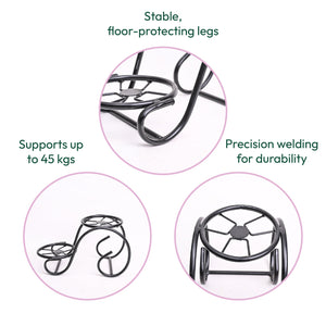 Swirl Decorative Plant stand- Set of 2- Black