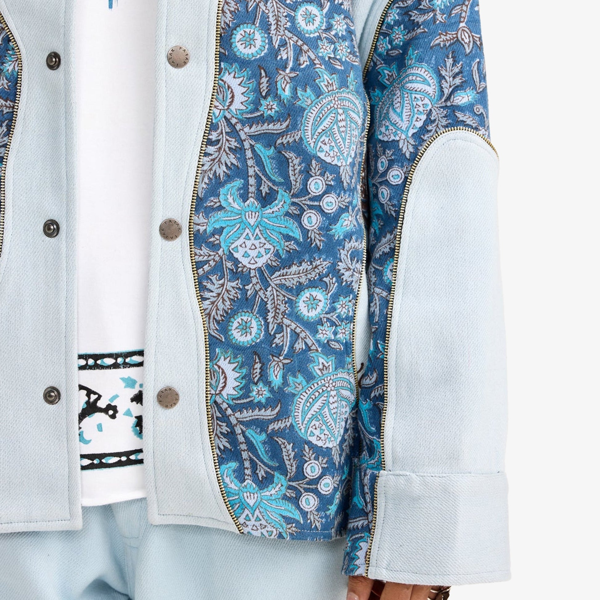F A R A K | CLOSURE HANDMADE JACKET { BLUE/BLUE