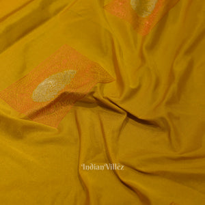 Yellow Pure Kanjivaram Silk Saree