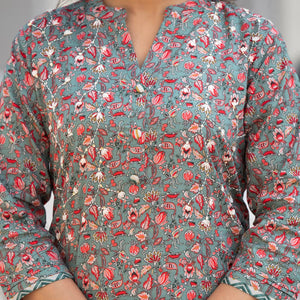 green-floral-printed-pure-cotton-straight-salwar-suit