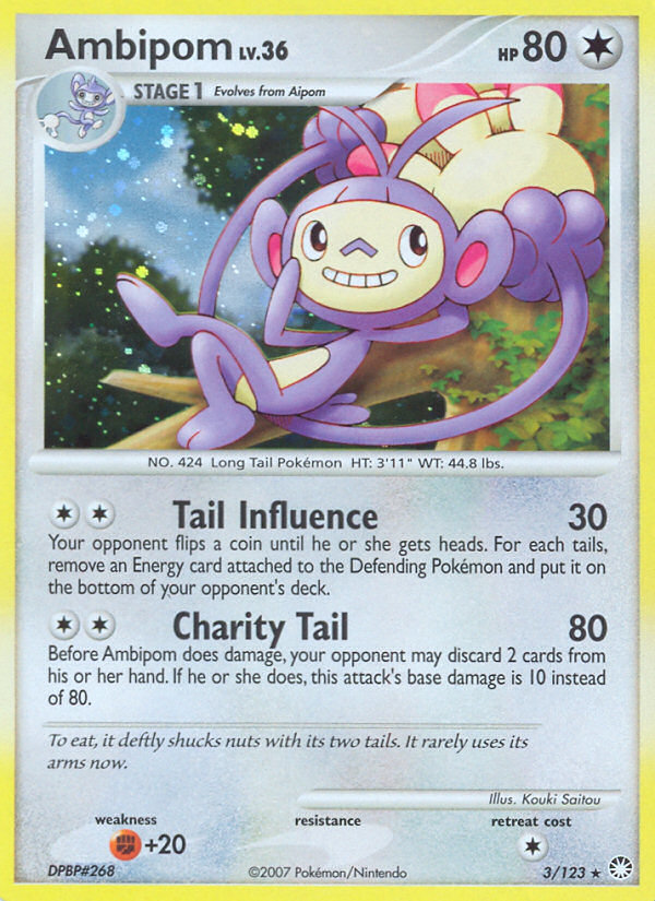 Ambipom - 3/123 - Rare Holo