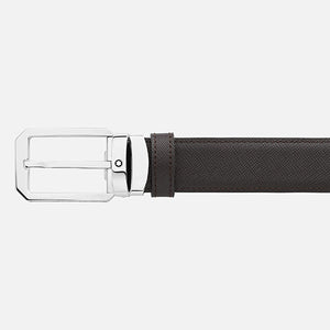 Mont Blanc, Black/brown 30 mm reversible leather belt