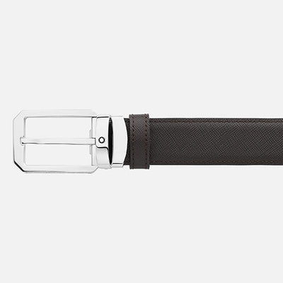Mont Blanc, Black/brown 30 mm reversible leather belt