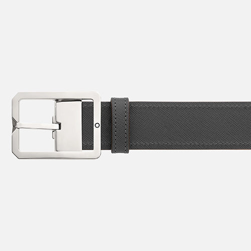 Mont Blanc, Tan/Grey 35 mm reversible leather belt