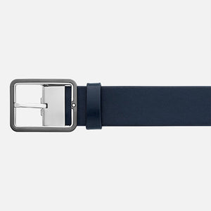 Mont Blanc, Blue/grey 35 mm reversible leather belt