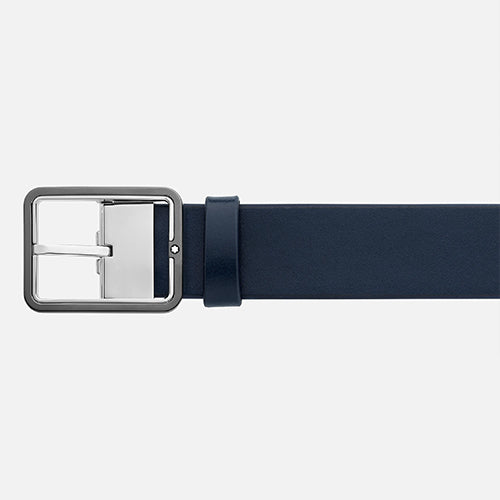 Mont Blanc, Blue/grey 35 mm reversible leather belt