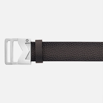Mont Blanc, M buckle sfumato brown 35 mm leather belt