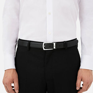 Mont Blanc, Black 30 mm leather belt