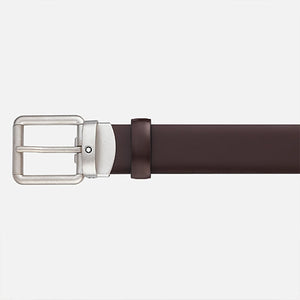 Mont Blanc, Brushed brown 30 mm leather belt