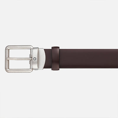 Mont Blanc, Brushed brown 30 mm leather belt