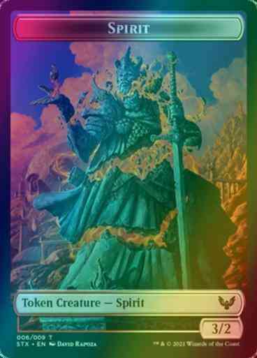 Avatar Token (01) // Spirit Token (06) [Strixhaven School of Mages Tokens] [Foil]