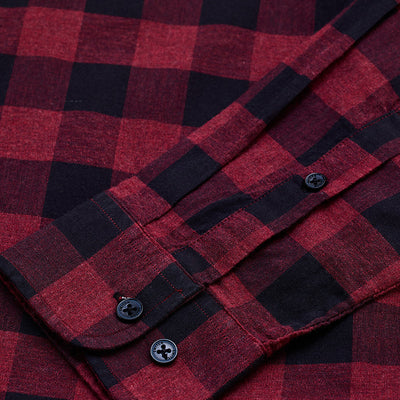 Red Checks Slim Fit Shirt