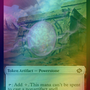 Bear Token (02) // Powerstone Token (07) [The Brothers' War: Tokens] [Foil]