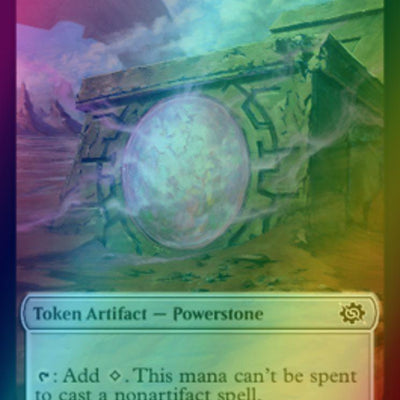 Bear Token (02) // Powerstone Token (07) [The Brothers' War: Tokens] [Foil]