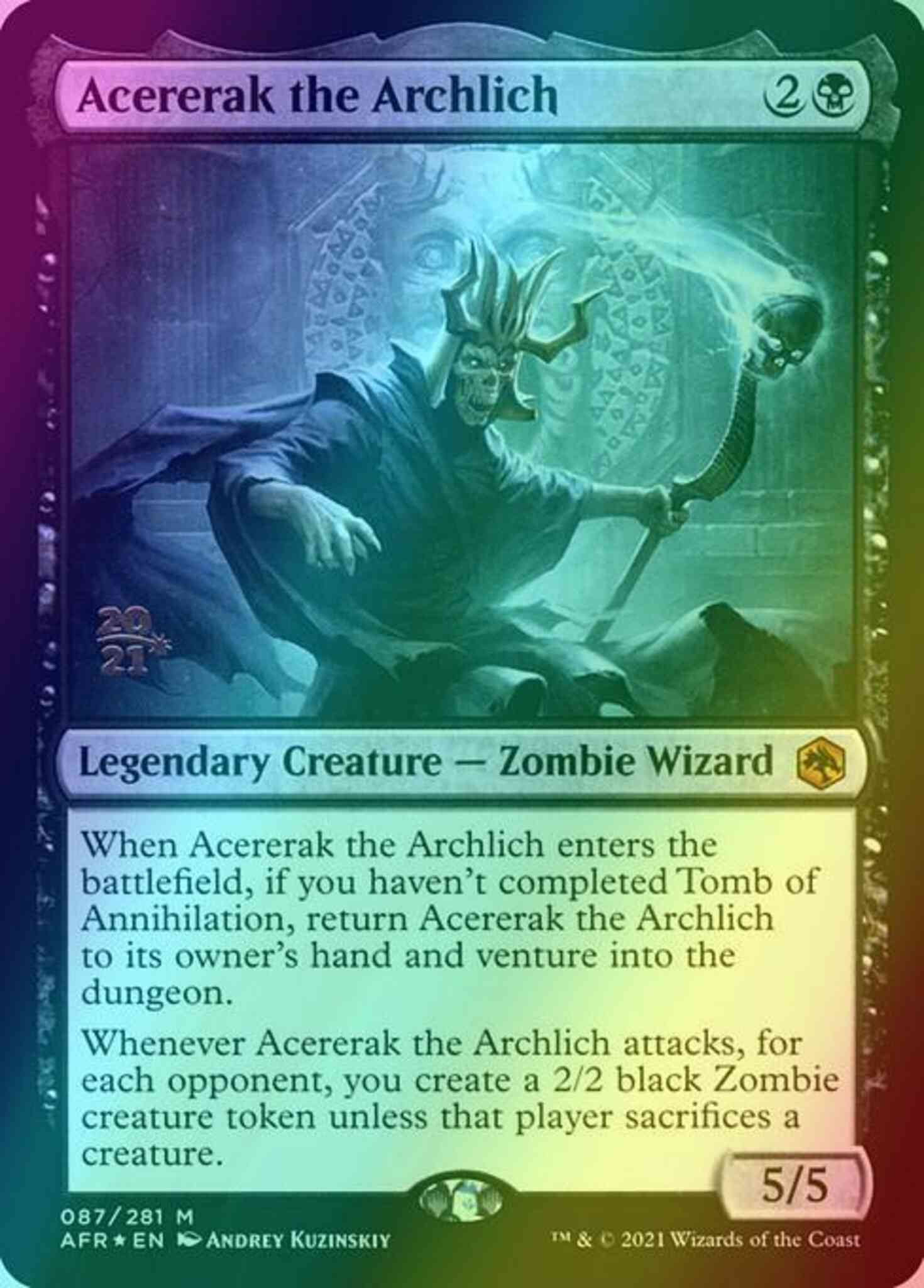 Acererak the Archlich [Prerelease] [87s] [Adventures in the Forgotten Realms Promos] [Foil]