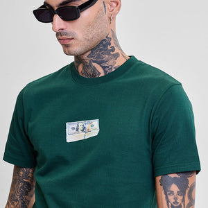 Grass is Greener Green Graphic Print Slim Fit T-Shirt