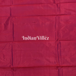 Red Violet Dual Tone Floral Katan Silk Banarasi Saree