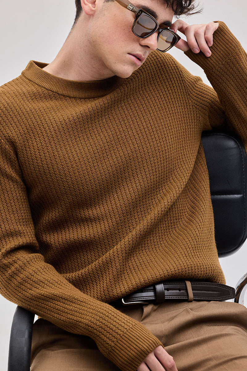Brown Knitted Sweater