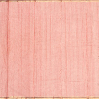 Dusty Pink Handloom Kanchi Cotton Saree With Annam Chakaram Motifs
