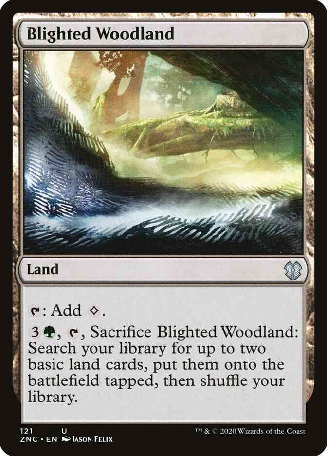 Blighted Woodland [121] [Zendikar Rising Commander] [Non-Foil]
