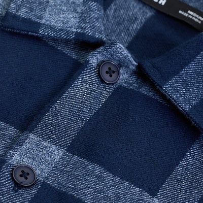 Navy Checks Relaxed Fit Overshirt