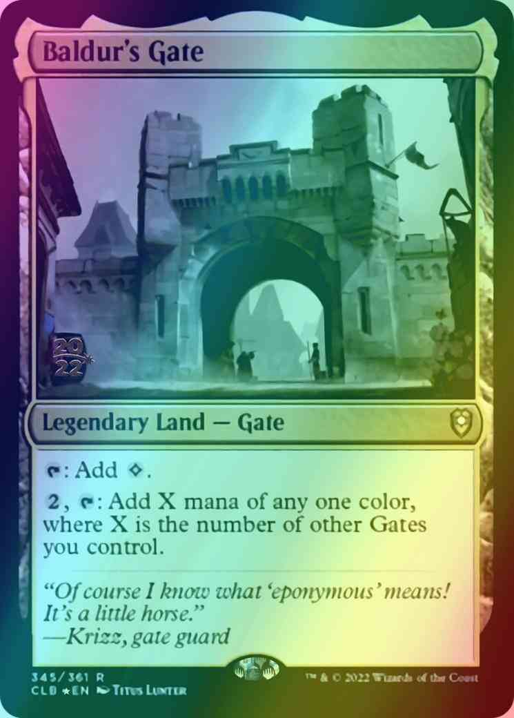 Baldur's Gate [345s] [Prerelease] [Commander Legends: Battle for Baldur's Gate: Promos] [Foil]