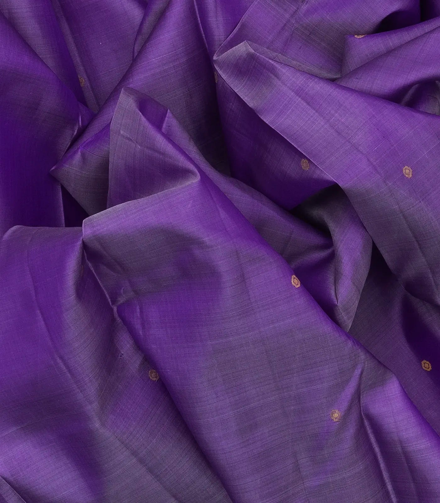 Lavender Silk Saree With Buttas & Purple Border