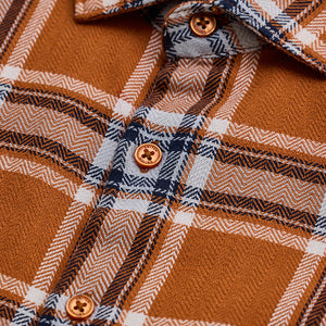 Orange Checks Slim Fit Shirt