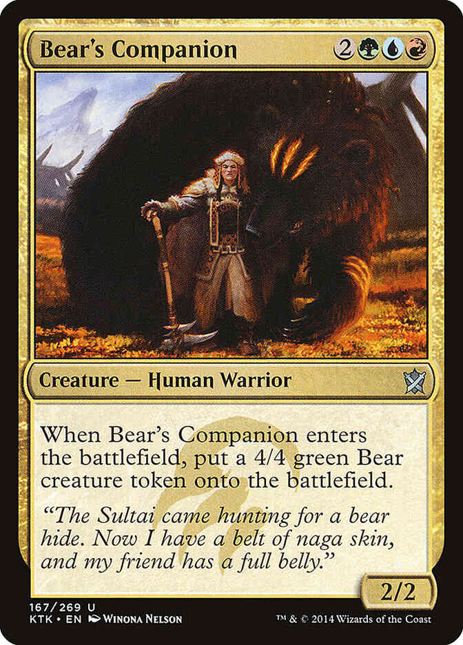 Bear's Companion [167] [Khans Of Tarkir] [Non-Foil]