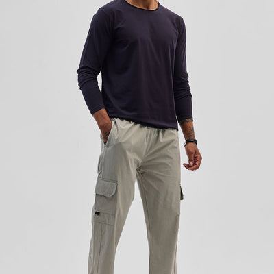 Navy Stretch Full Sleeve T-Shirt