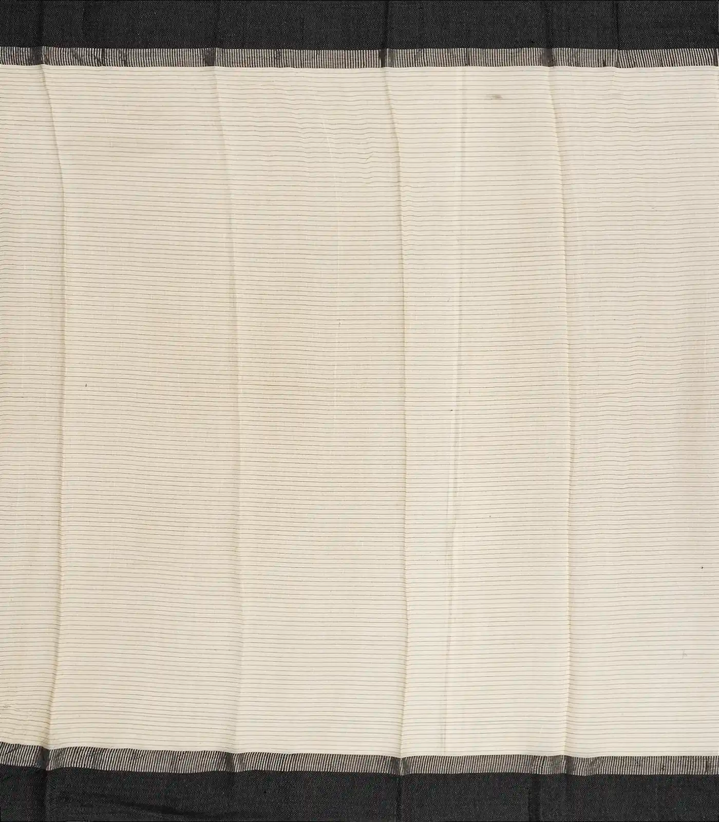 Off White Handloom Chanderi Cotton Saree With Printed Floral Motifs