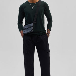 Dark Green Stretch Full Sleeve T-Shirt