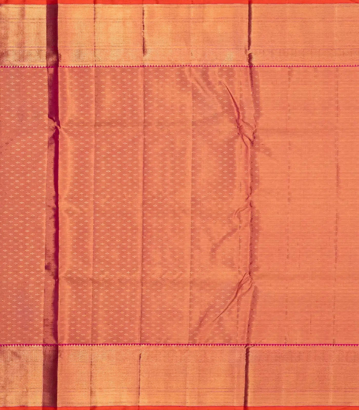 Beige Handloom Kanchipuram Tissue Silk Saree With Meenakari Floral Motifs