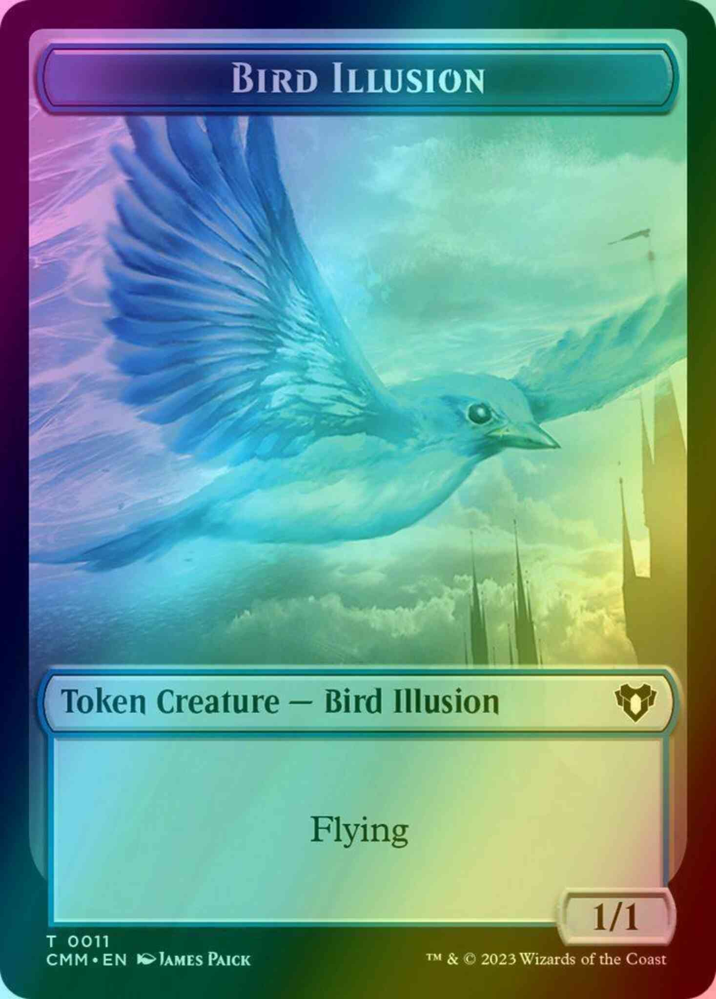 Bird Illusion Token (11) // Treasure Token (48) [Commander Masters: Tokens] [Foil]