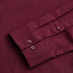 Maroon Stretchable Slim Fit Shirt