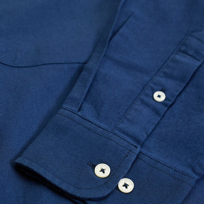 Dark Blue Button Down Regular Fit Shirt