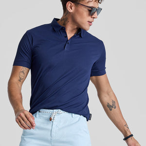Dark Blue Stitchless Polo T-Shirt